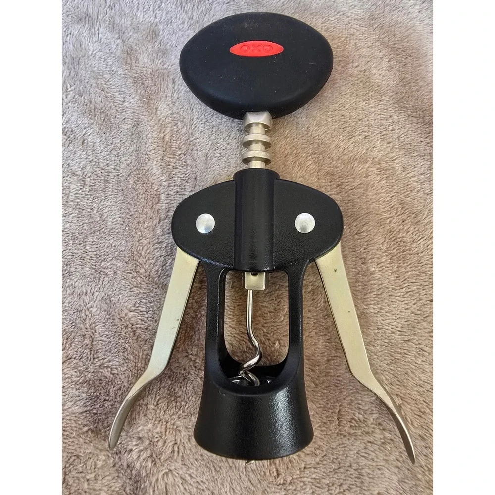 OXO Good Grips Winged Corkscrew Wine Bottle Opener Black Silver Steel 1104700